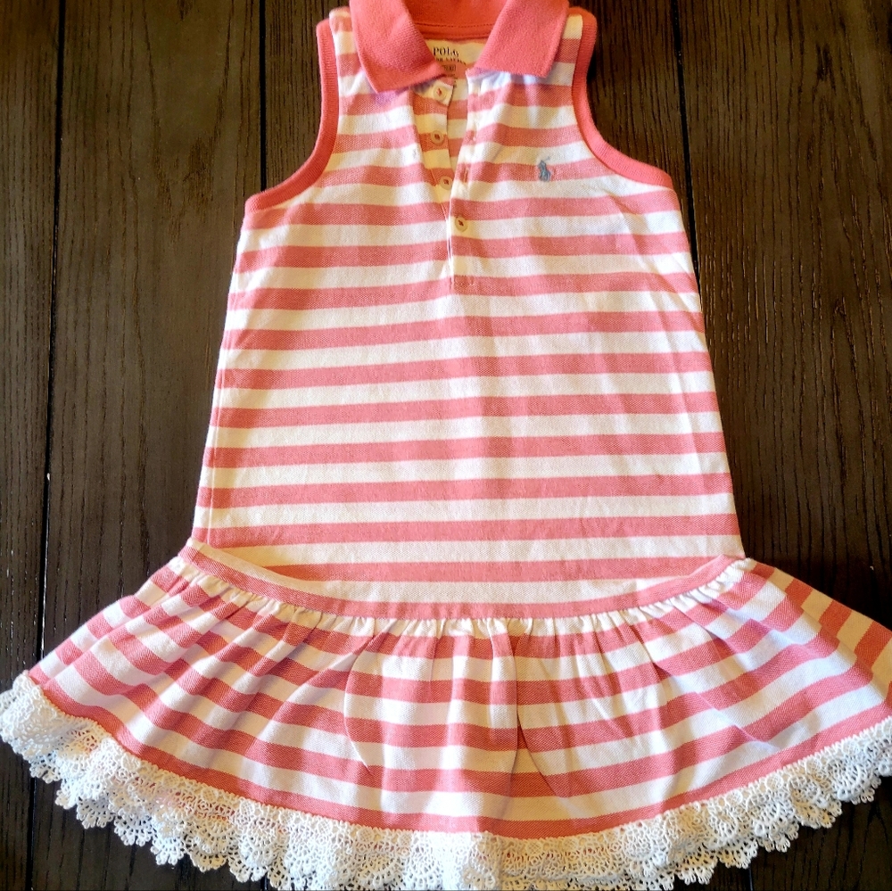 Girls sz 5 Polo Ralph Lauren Sleeveless Striped Dress